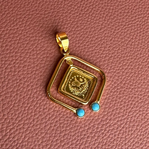   Square Quarter Lira Heart