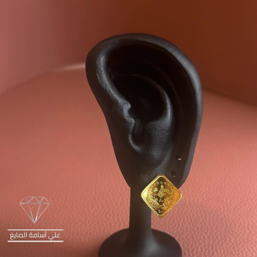 Bent 1/4 Lira Earrings (push Closure)