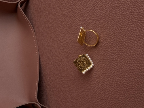 Ring 1/4 lira with pearl ✨